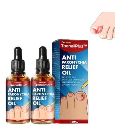 German ToenailPlus Anti Paronychia Relief Oil Meulisch Anti Paronychia Relief Oil Ingrown Toenail Drops Nail Helper Ingrowth toenail Correction Treatment Oil (Pack of 2)