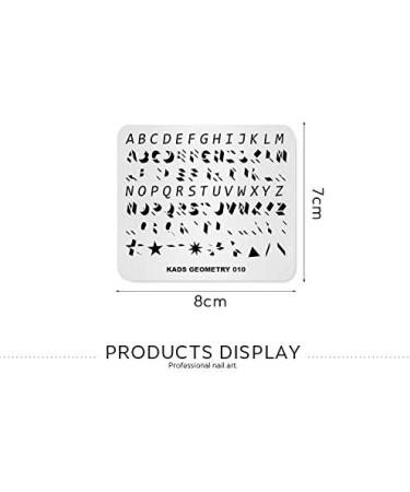 Geometry & Words Nail Stamping Plate - Stars & Patterns Theme | Nail Art Template Design 2 - Buy Online on GoSupps.com