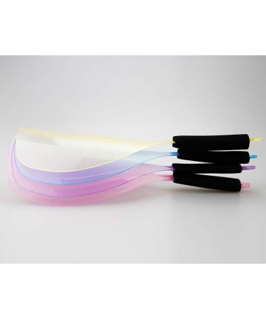 VIPolish Plastic Hairspray Face Shield - Barber Hair Salon Stylist Haircut Makeup Protector with Sponge Handle (Random Color) - Buy Online on GoSupps.com