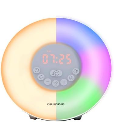 Grundig Light Alarm Clock Daylight Alarm Clock Radio with Bluetooth Speaker AUX USB & Natural Sounds White - Buy Online on GoSupps.com