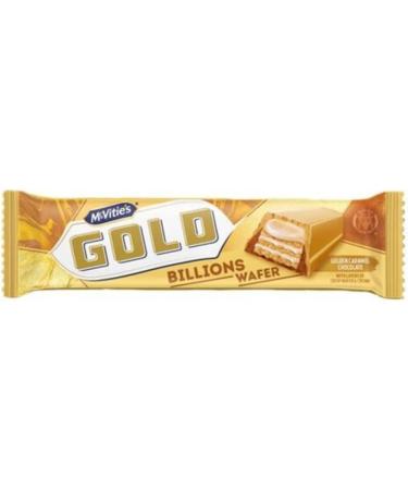 Golden Caramel Chocolate Bundle Consisting of McVities Gold Billions Wafer Bars 39.5g (6 Pack) - Buy Online on GoSupps.com