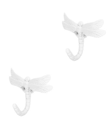 Alipis 2 Sets Dragonfly Hook Towel Hooks Metal Clothes Rack Robe Hook Key Hanging Hook Shower Cartoon