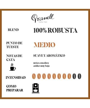 Granell Cafes-1940 Granell - Daily Blends - Classic Espresso Pack | Coffee Capsules - 100% Robusta Coffee - 100 Compostable Coffee Capsules - 100 Units 980 g - Buy Online on GoSupps.com