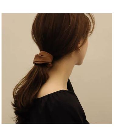 Big Leather Scrunchies for Thick Hair - 5Pcs Set | Soft Hair Ties for Women & Girls | Elastic Ponytail Holder Accessories - Perfect Christmas & Birthday Gifts - Buy Online on GoSupps.com