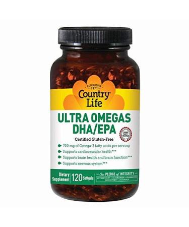 Country Life Ultra Omegas DHA / EPA 120 Softgels