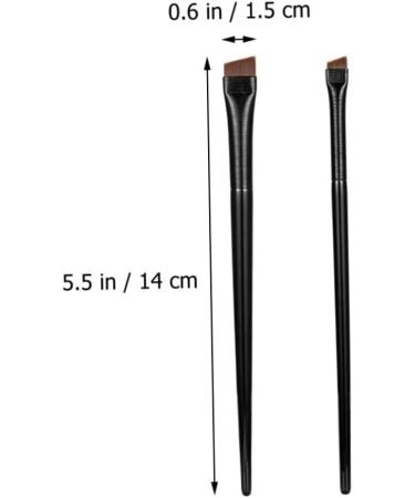 Baluue 6 Sets Eyeliner Brush Makeup Brush Eye Liner Wands Eyebrow Brush Spoolie Ear Black Wood - Buy Online on GoSupps.com