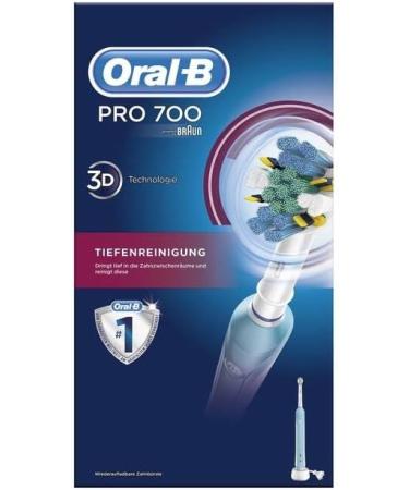 Oral-B Pro 700 Deep Cleaning Electric Toothbrush - White/Blue | Best International Shipping - Buy Online on GoSupps.com