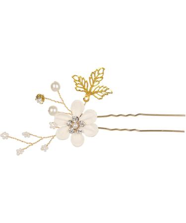 FRCOLOR Set of 5 Pearl Hair Clips White Clothes Hair Accessories Hair Clips with Rhinestone Tiara for Wedding Bridal Comb Bridal Hair Comb Wedding Headpiece Bridal Hair Pin Set - Buy Online on GoSupps.com