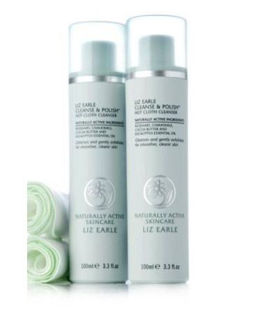 Liz Earle Cleanse & Polish Duo 2 x 100ml plus 2 muslin cloths