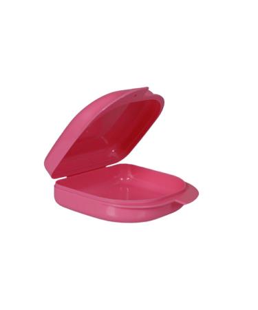 osiuujkw 2pcs Denture Storage Box Reusable Universal Replacement Odorless Dustproof Tearproof Pink