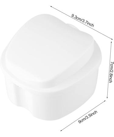 Qanyegn White Dental Prosthesis Storage Box | Teeth Organizer with Filter Sieve for Braces & Dentures - Ideal for Clean & Store - Buy Online on GoSupps.com