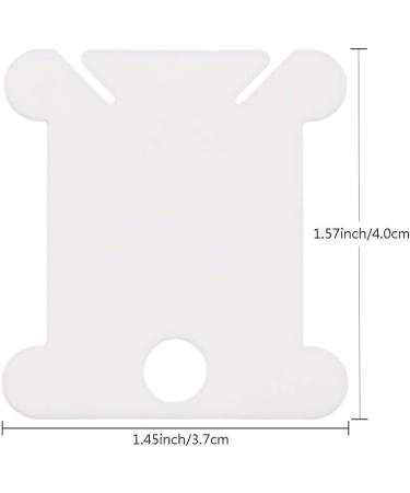 Plastic Floss Bobbins for Cross Stitch & Sewing Storage - 120 Pcs White Thread Cards for Embroidery & Friendship Bracelet Making - Buy Online on GoSupps.com