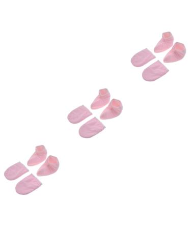 Healeved 6 Pairs Bath Treatment Mitt Kaleidoscope Toy Wax Care Mittens Foot Spa Cover Hand Treatment Mitts Beauty Gloves Spa Gloves Warm Gloves Dry Hands Gloves Take a Bath Paraffin Pink