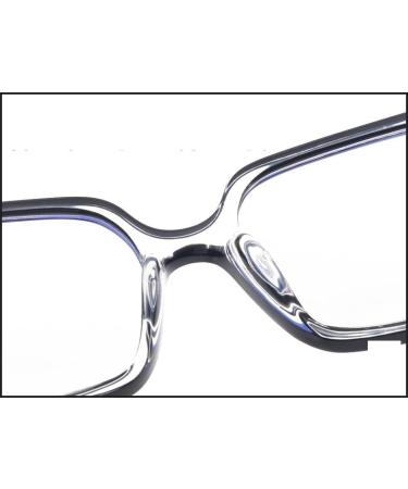 Shop Oversized Square Blue Light Blocking Reading Glasses +250 - Anti Eye Strain Eyeglasses for Computer Use - Stylish Black Frame - Buy Online on GoSupps.com
