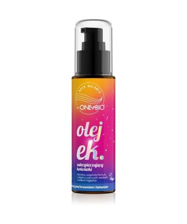 OnlyBio Hair Balance Hair Oil for Hair Tips from Cumin Avocado and Sweet Almond with Mango Fragrance - Anti-Hair Breakage - Vegan & Natural