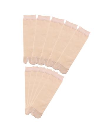 FRCOLOR 5 Pairs Split Toe Socks Chinlon Socks Japanese Style Stockings Anti-skidding Stockings Creative Socks Compression Anklets Nylon Thin Section Men and Women Elastic Stockings