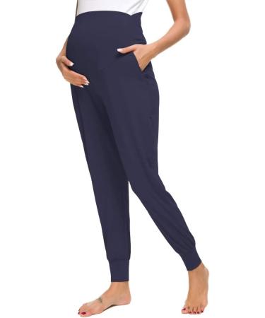 Love2Mi Maternity Casual Pants - Stretchy & Comfortable Lounge Joggers | Navy - Buy Online on GoSupps.com