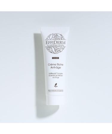 EFFIDERM - Anti-Aging Rich Cream - CellRepulp Complex Formula - Shea Butter and Sweet Almond Oil - Mature Skin - 50 ml tube made of recycled plastic - Buy Online on GoSupps.com