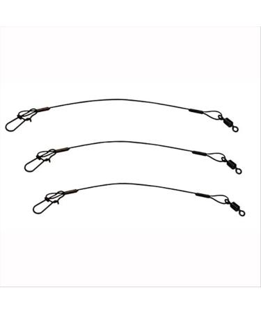 Eagle Claw 08012-003 12-Inch Steel Leader 20#, Black, 3-Pack
