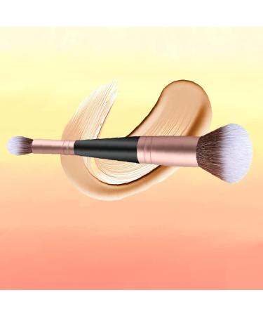 Premium Double-Sided Makeup Brushes | Synthetic Powder & Contour Brush | Rose Gold Makeup Tools - International Shipping Available - Buy Online on GoSupps.com