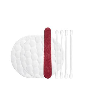 50 Sets Hotel Vanity Kit Individually Wrapped Disposable Hotel Amenities Hotel Hospitality Supplies Cosmetic Cotton Pads Cotton Swabs Nail File