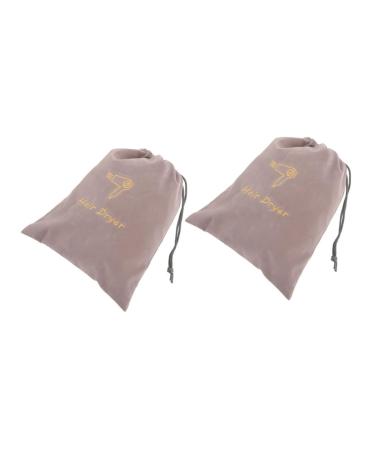 CRILSTYLEO 2pcs Velvet Bag Drawstring Bag Drawstring Storage Bags Blow Dryer Retractable Cord Hair Dryer Bag Drawstring Universal Hair Dryer Bag Hair Dryer Bag for Head Travel Hair Dryer Bag