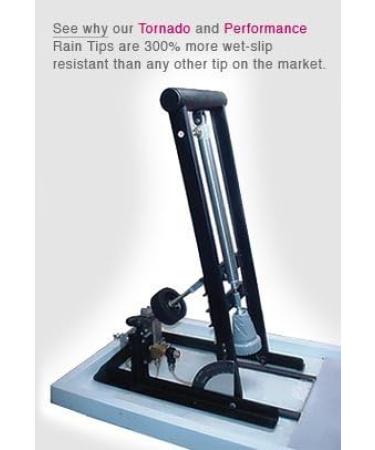 Thomas Fetterman Performance Crutch & Cane Rain Tip 2-3/8 Inch Base Diameter Black with Gray Tread Pair - Fits Crutches 7/8 to 1 Inch Crutch Shafts - Buy Online on GoSupps.com