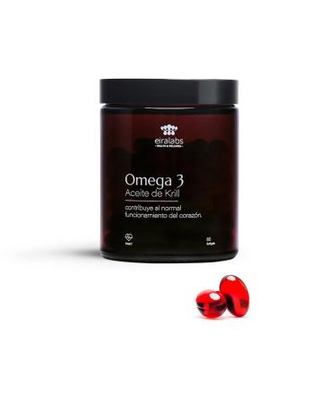 eiralabs Omega 3 Krill Oil. Omega 3 fatty acids with EPA and DHA for heart health. Krill Oil omega 3 60 capsules. Vitamin supplements. Vitamin. Omega 3. Krill oil.