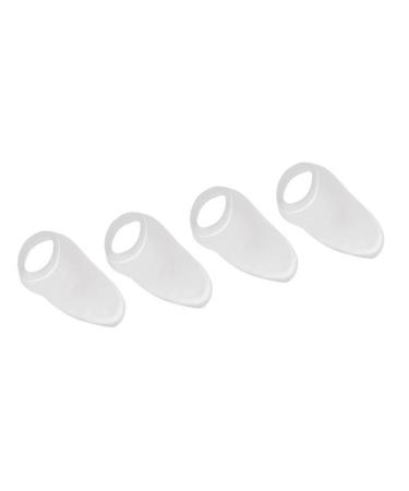 4PCS Gel Toe Guards Toe Spreaders Pain Relief for Crooked Overlapping Toes Pressure Protector Corrector Shield Spacer Pad Separator (Transparent)