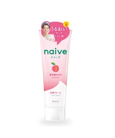 Naive Kracie New Face Wash 130g - Peach Leaf Extract (Green Tea Set)