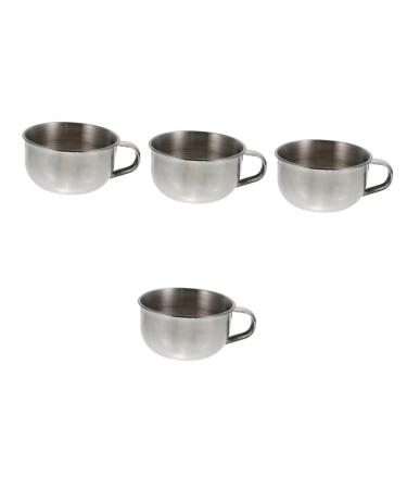 Minkissy 4 pieces of shaving soakers Razor foam shell foam rasis tool Razor cup shaving soap cups tools for men cup of rice shell metal metal stainless steel travel