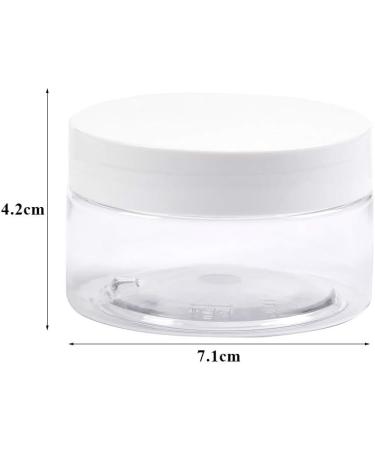 12PCs Clear Mini Plastic Containers - 100ml/80g Empty Small Cans for Creams DIY & Roben Cosmetics - Wide Mouth with Lid - Buy Online on GoSupps.com