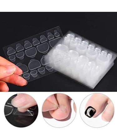 240PCS Transparent Invisible Nail Sticker | Waterproof Double-Sided Adhesive Toenail Sticker - Buy Online on GoSupps.com