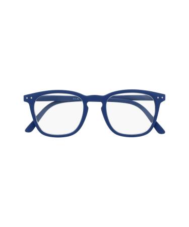 Silac reading glasses unisex - rectangular glasses - light robust and comfortable reading glasses - + 3.00 diopter - for women and men - Blue Blue Rubber 7501 +3.00