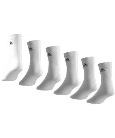 Adidas Unisex Cushioned Sportswear Crew Socks - 6 Pairs (Size 43-45) - Comfortable Black & White Socks for Every Athlete - Buy Online on GoSupps.com