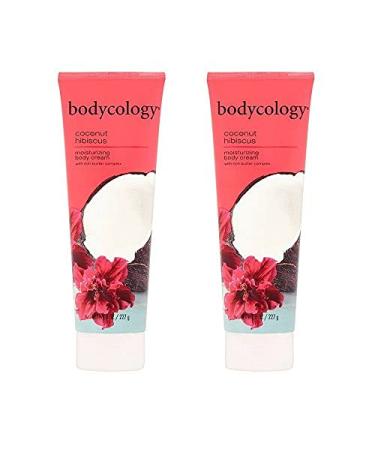 Bodycology Coconut Hibiscus Moisturizing Body Cream - 8 Oz (2 Pack)