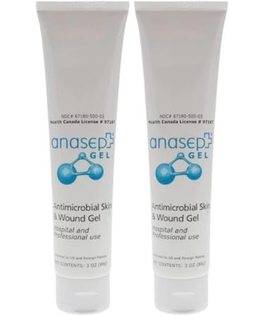 Anasept Skin and Wound Gel 3 oz. Tube - Pack of 2 | Fast Healing Formula - Buy Online on GoSupps.com