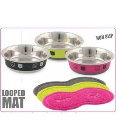 Anco Paw and Fishbone Printing Cat Place Mat in Pink - Durable and Stylish - Buy Online on GoSupps.com