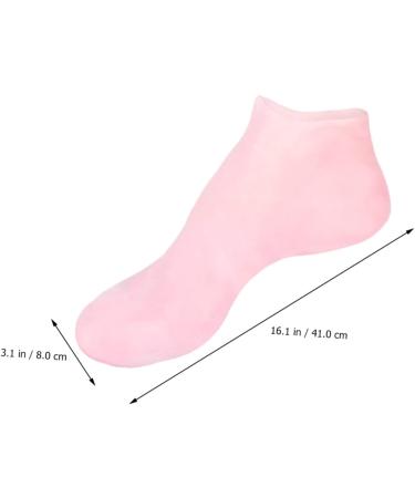 Beavorty 1 Pair Sock Dry-Proof Skin Soles Foot Moisturizer for Dry Feet Heel Gel Spa Stocking Humidor Gel Booties Lotion Skin Protect Soles Pink Sebs Cosmetic Sole Pad Women's 41X8X1cm - Buy Online on GoSupps.com