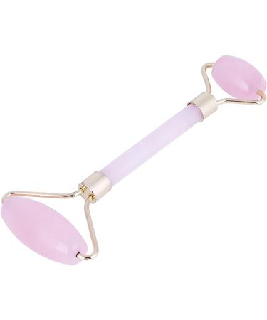 Rose Quartz Massage Roller - Double-Head Face Scooter | Crystal & Jade Skin Care Device for Wrinkle Removal & Slimming - Gold Edition - Buy Online on GoSupps.com