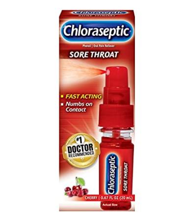 Chloraseptic Sore Throat Spray (Cherry 0.67 Fl Oz (Pack of 6))