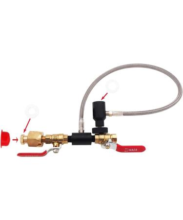 VaVoger Paintball CO2 Tank Refill Station - Stainless Steel Connector Hose for 12oz, 16oz, 20oz Tanks - Buy Online on GoSupps.com