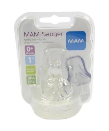 MAM teat size 1 0+ months silicone 2 pieces