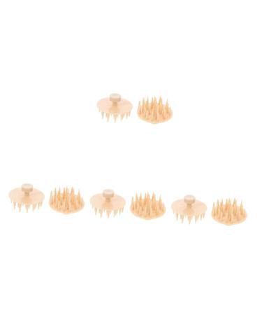 FRCOLOR 8 STK massage comb hair scalp hair brush tool made of silicone shampoo brush for the scalp cleaning brush handhampoo brush head massage brush double purpose