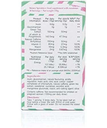 Skinny Sprinkles 30 Servings Vegan Weight Management Drink with Glucomannan Made in UK - Buy Online on GoSupps.com