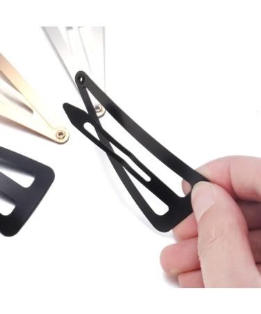 Hair Clips 10 pieces/batch silver black gold metal snap clip hairpin geometric triangle hairpin metal accessories Blue Hair Clips (Size : Noir) - Buy Online on GoSupps.com
