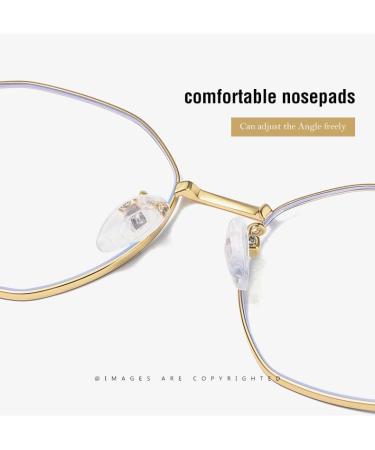 SERONI Polygon Blue Light Blocking Glasses | UV Protection | Stylish Metal Frame for Men & Women | 52mm Size - Buy Online on GoSupps.com