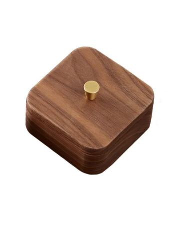 Solid wood dental floss box home storage box household toothpick cylinder cotton swab box (1 layer)