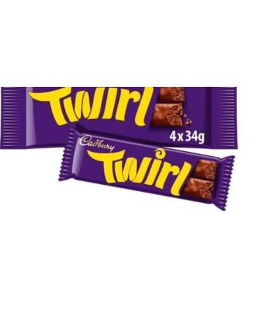 3 x Twirl Chocolate Bar 4 Pack Multipack 136g Delicious Tasty And Twisty Treat Gift Hamper For Birthday Christmas