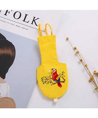 Kuso reusable washable diapers for parrots aviation suit kimono clothing for birds budgies parasites nymphensittish kakadus African aras (m yellow) m yellow